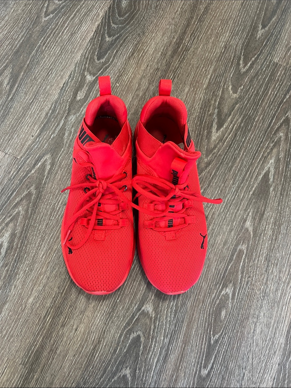 Puma Kids Red Lightweight Mesh Sneakers